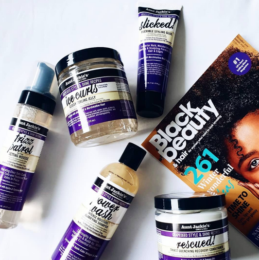 Ma routine beauté avec la gamme "Grapeseed style & Shine recipes " Aunt Jackie's